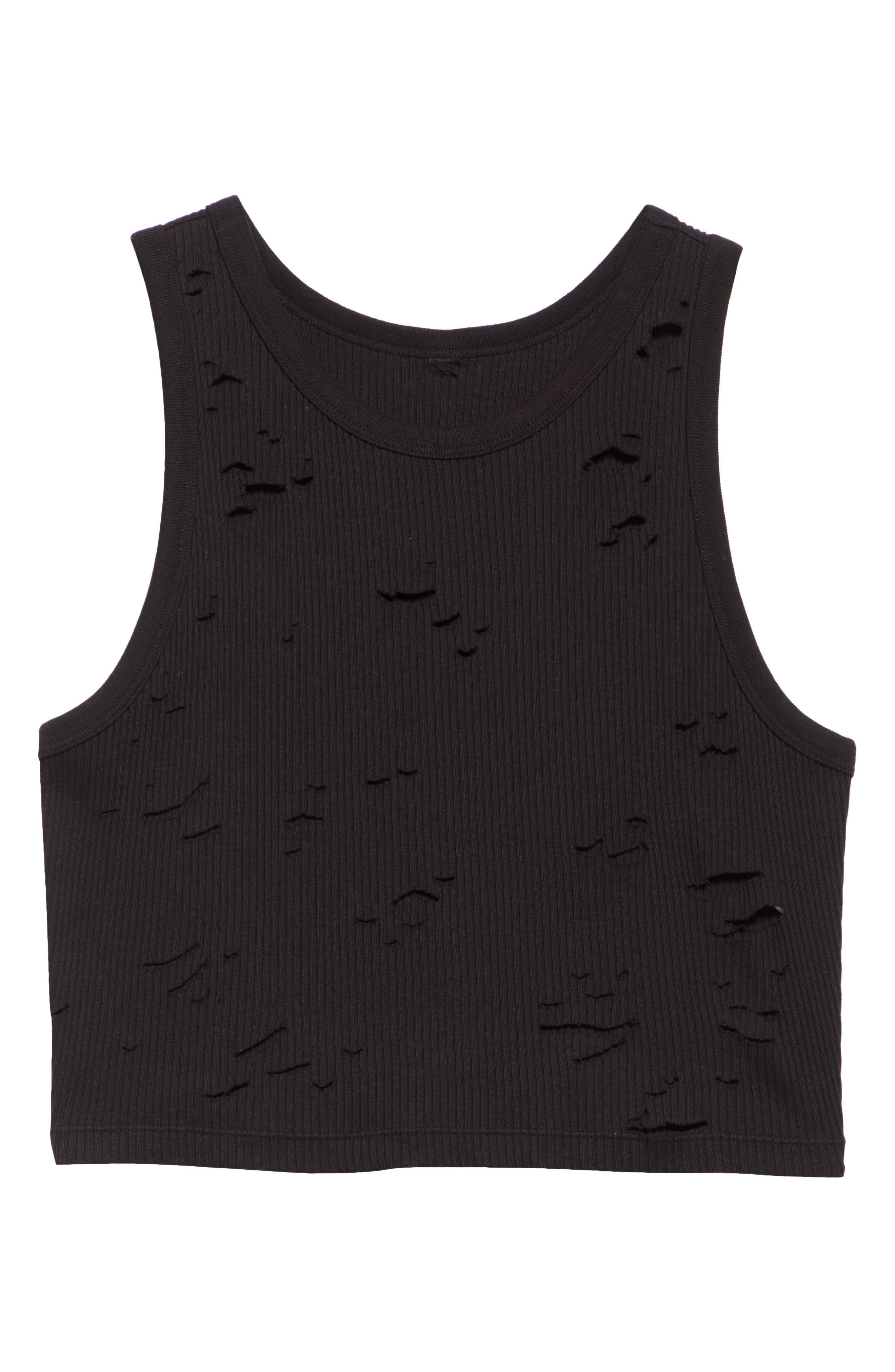 Distressed Cotton Crop Tank - 6