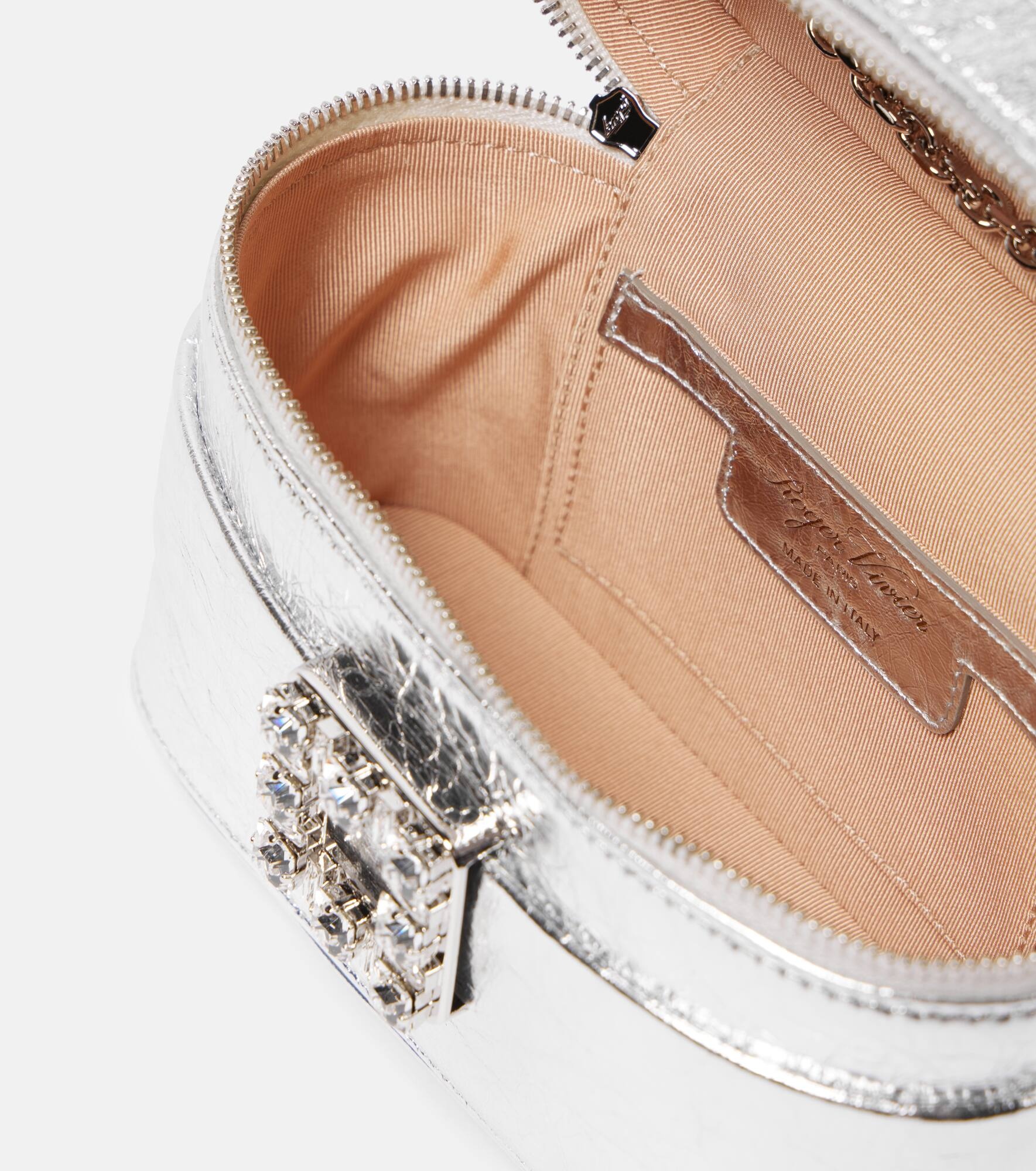 Metallic leather vanity bag - 3