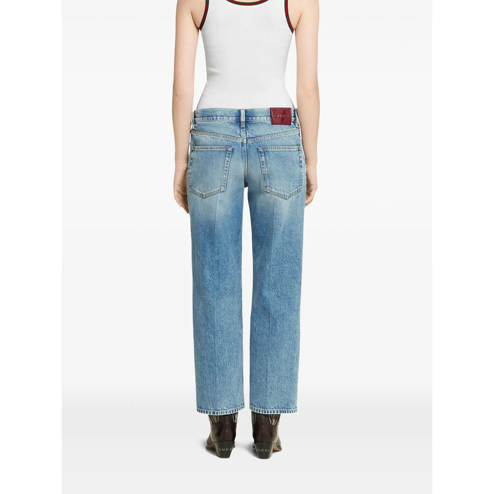 Gucci Blue Denim - Straight-Leg Jeans Women - 2
