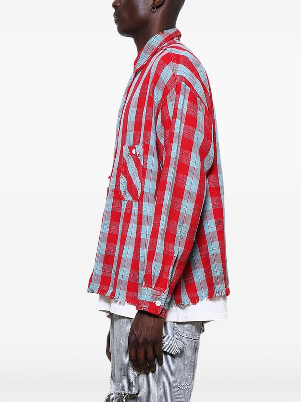 checked cotton shirt - 4