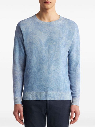 Etro paisley intarsia-knit jumper outlook