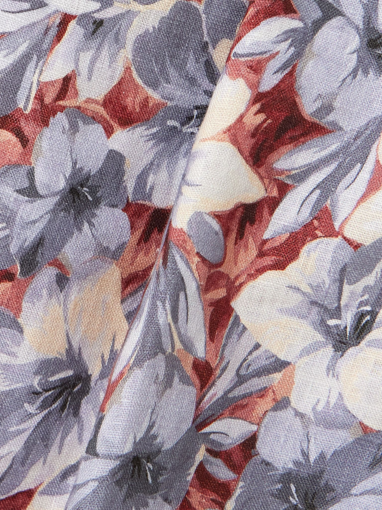 Luna pleated floral-print linen halterneck mini dress Multi - 4