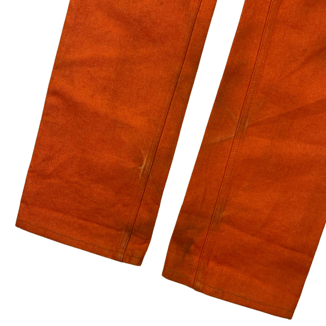 Helmut Lang Orange Raw Denim SS00 Sz 29 - 3