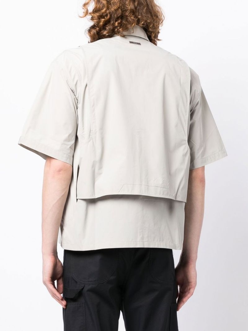 Intervein layered short-sleeved shirt - 4