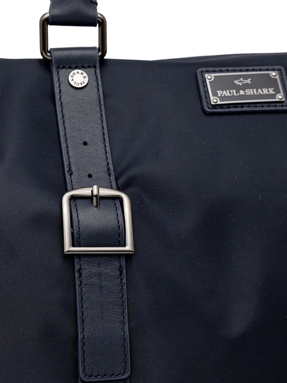 leather-trim duffle bag - 4
