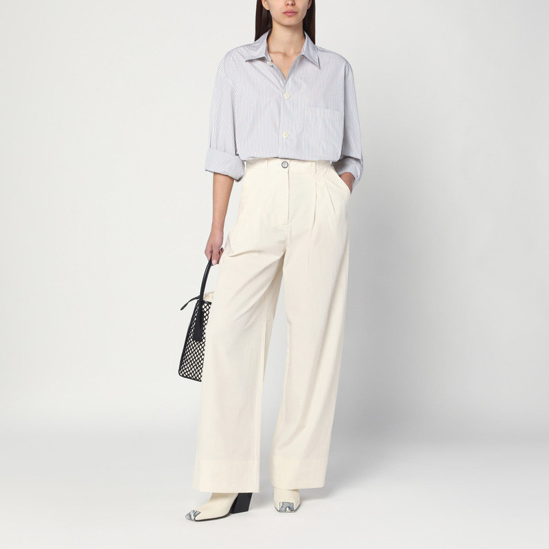 MKDT STUDIO Wide écru trousers in cotton outlook