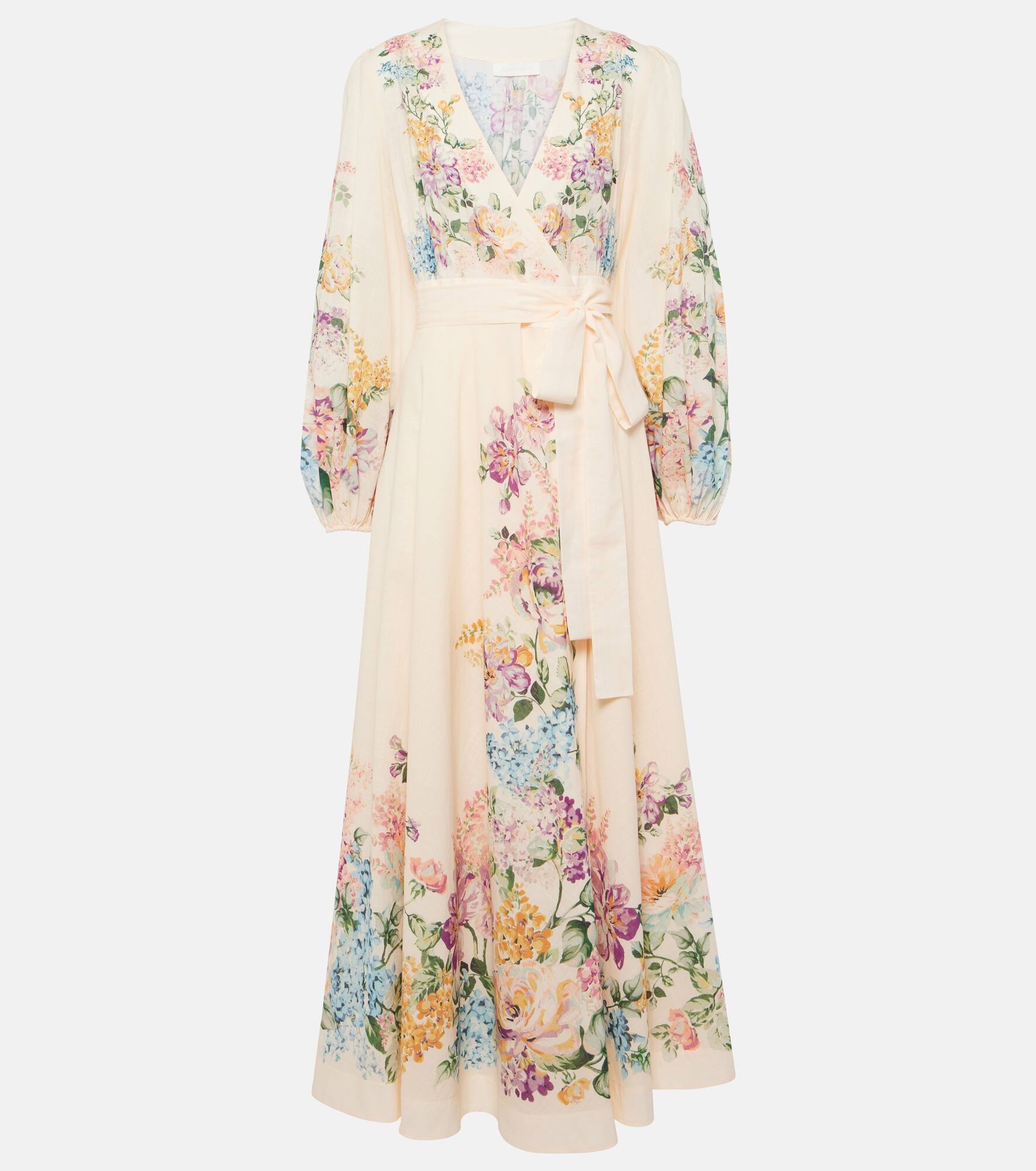 Halliday floral cotton wrap dress - 1