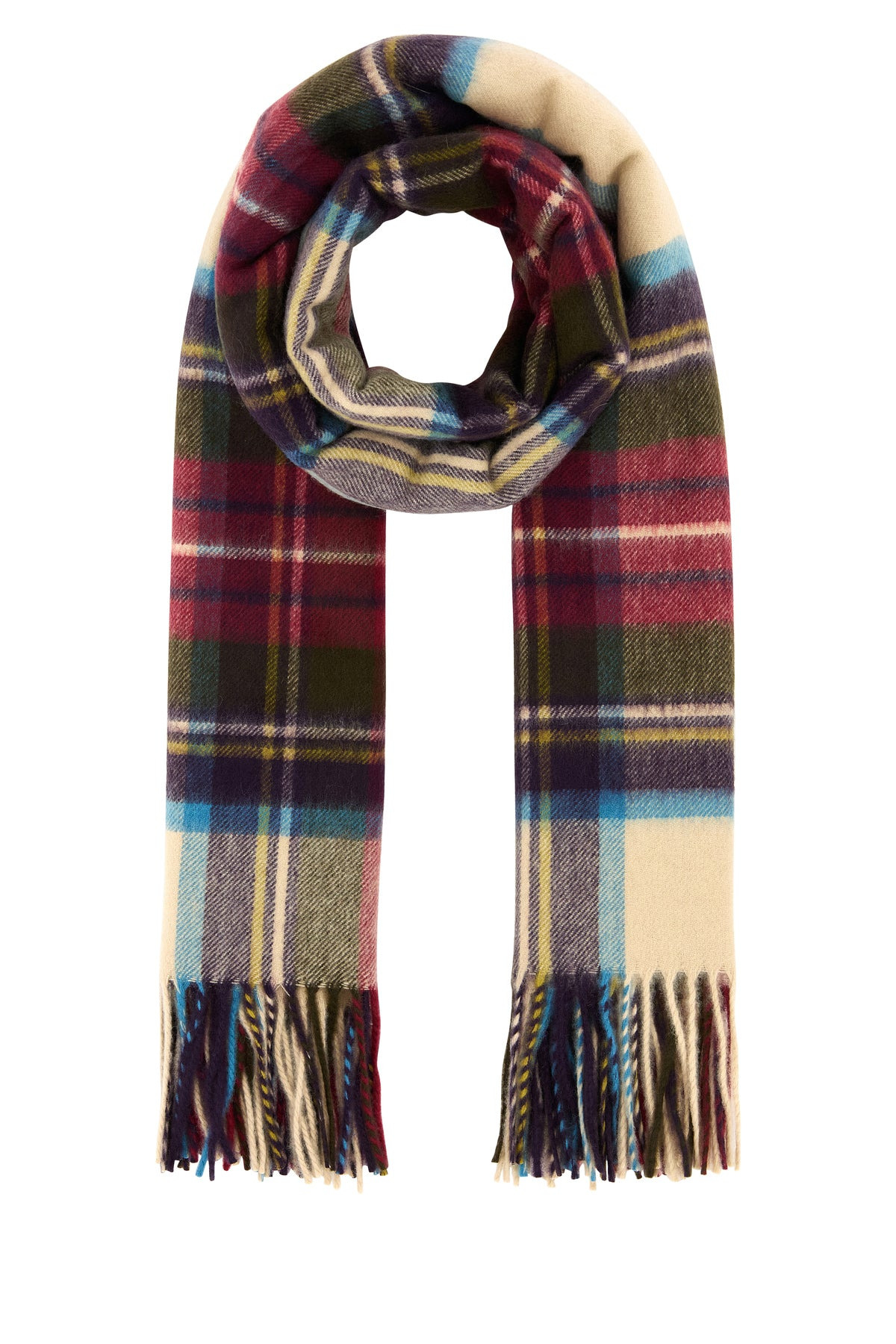Embroidered cashmere scarf - 1