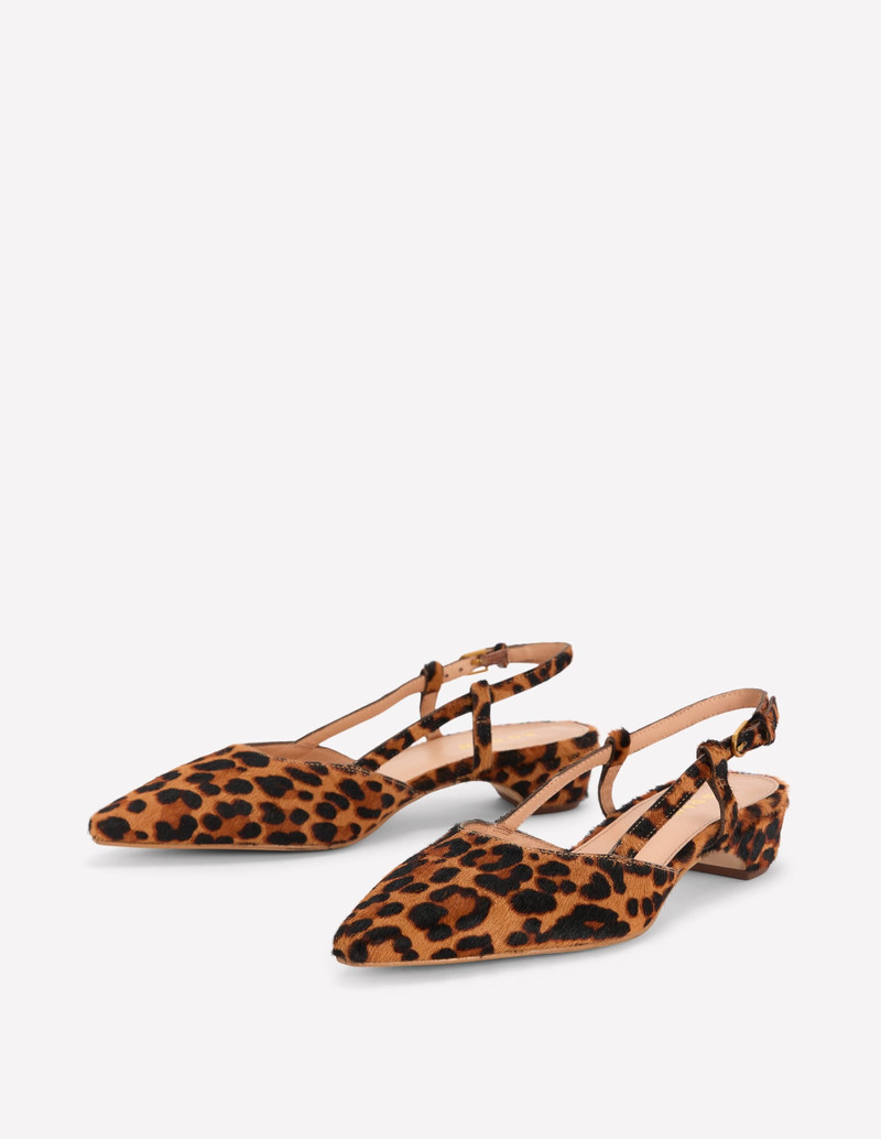 Mini Block Sling Backs-Classic Leopard 4