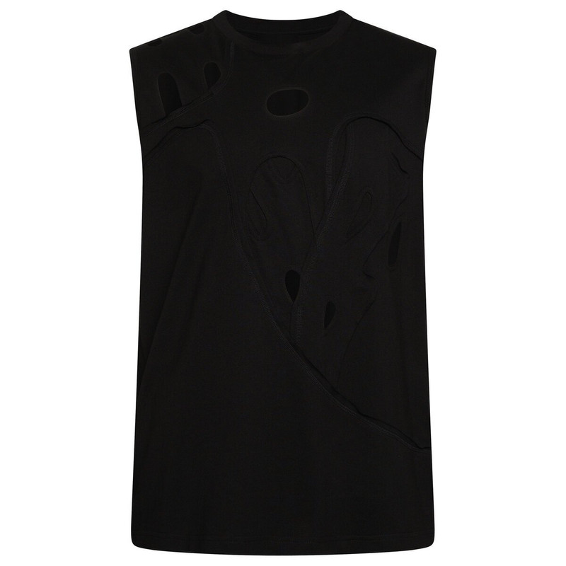 Chinese Character Cut-Out Vest in Black 1
