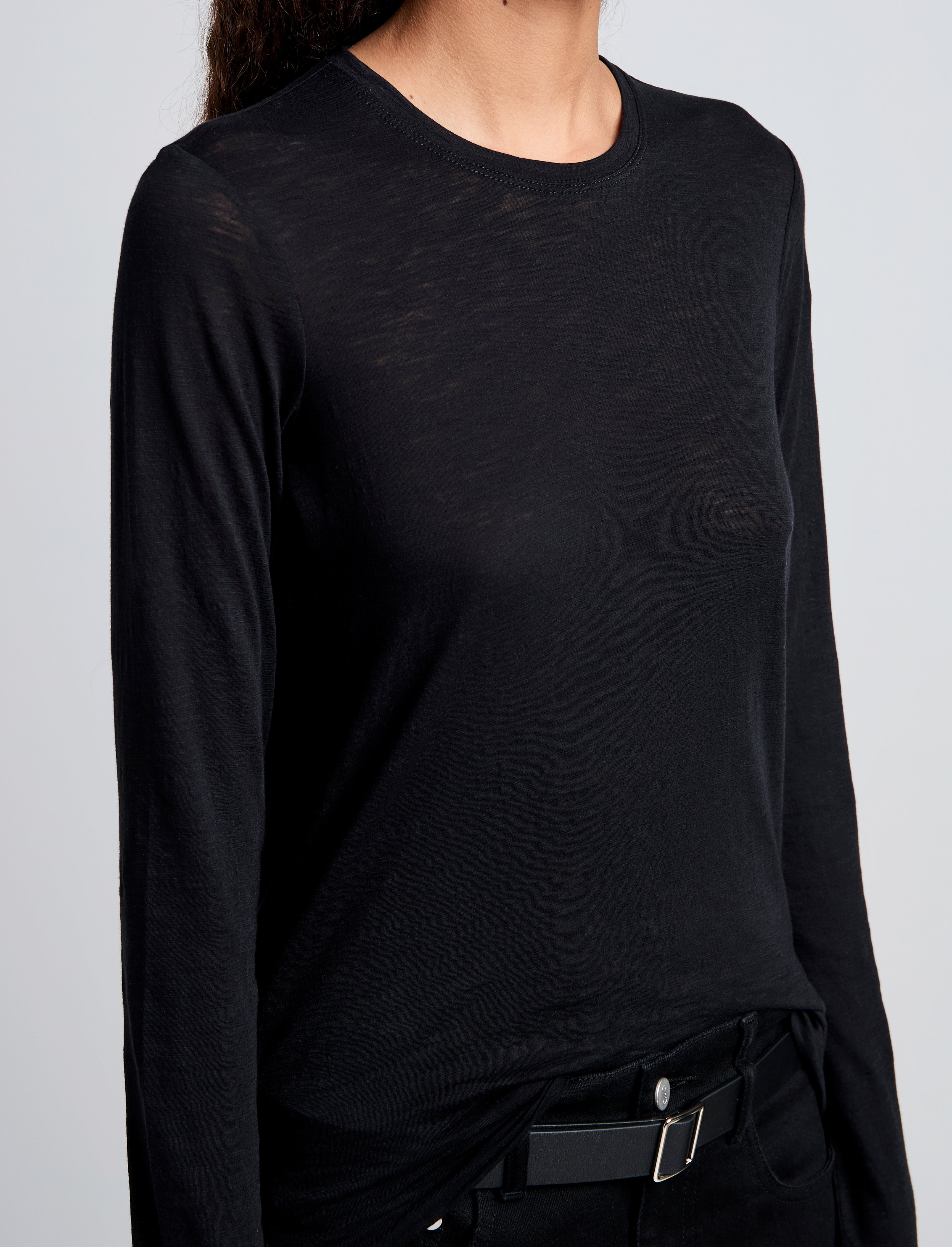 Long Sleeve T-Shirt in Tissue Jersey - 6