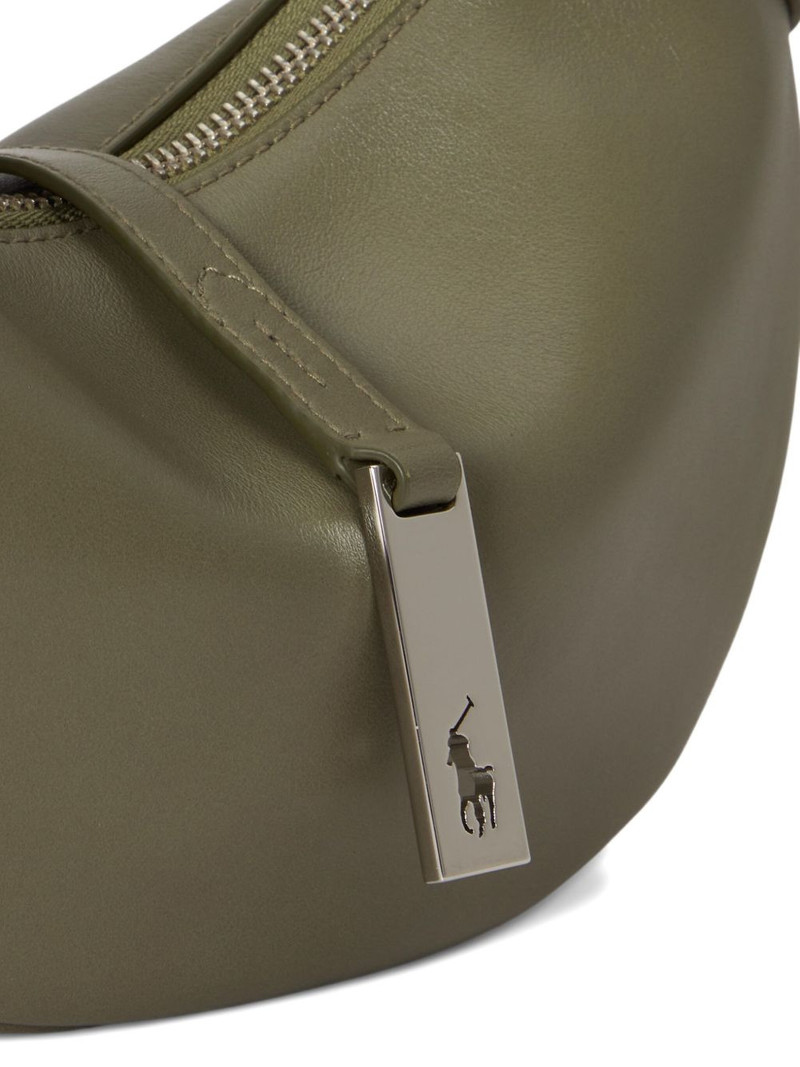 logo-detail leather shoulder bag 4