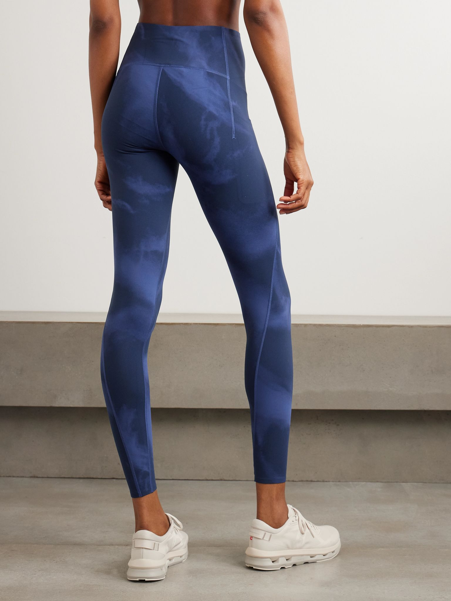 Studio printed stretch leggings Navy - 3
