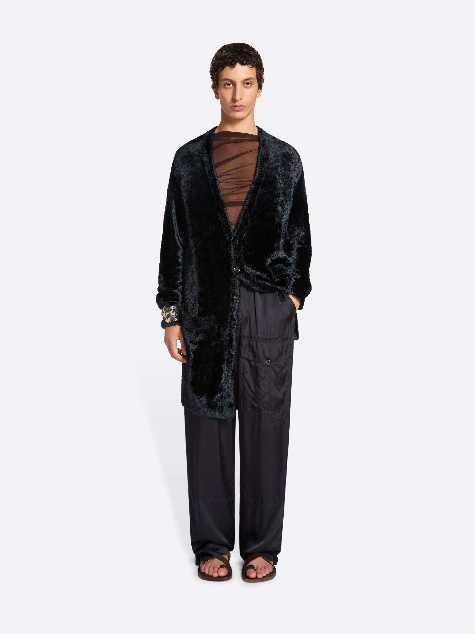 VELVET VISCOSE CARDIGAN - 2