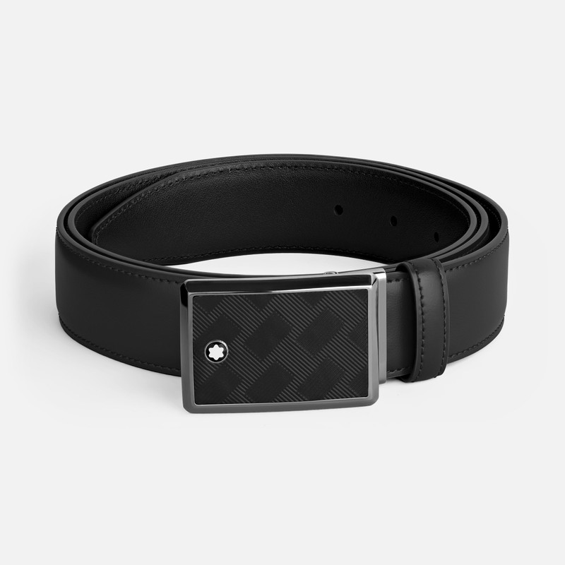 Black 35 mm leather belt 1