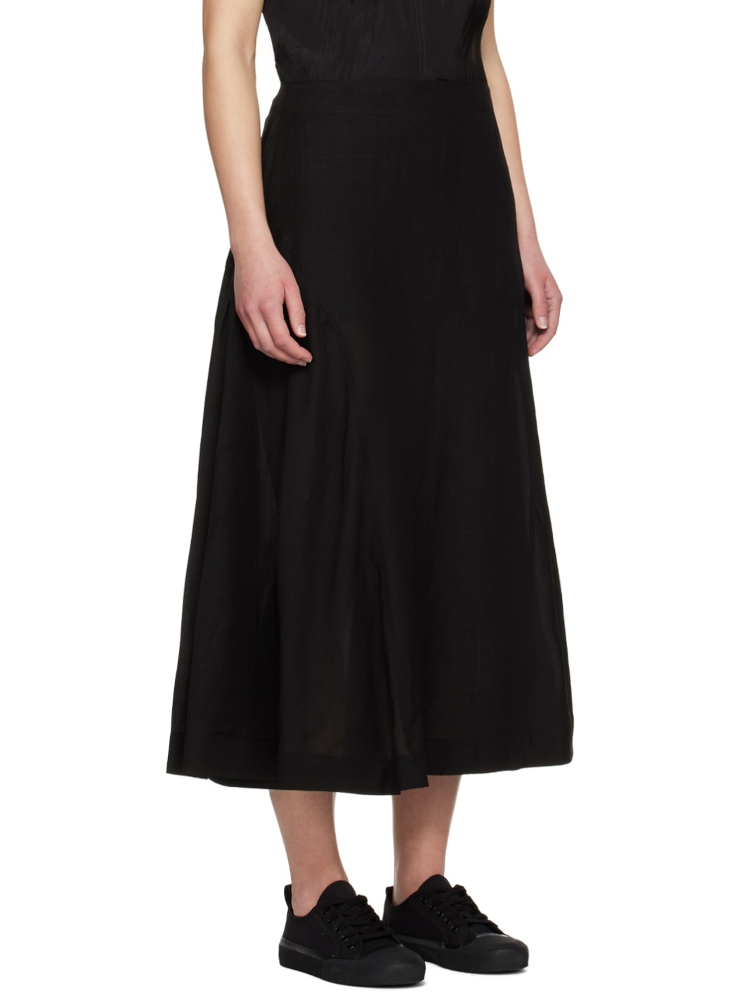 Black Centro Midi Skirt - 2