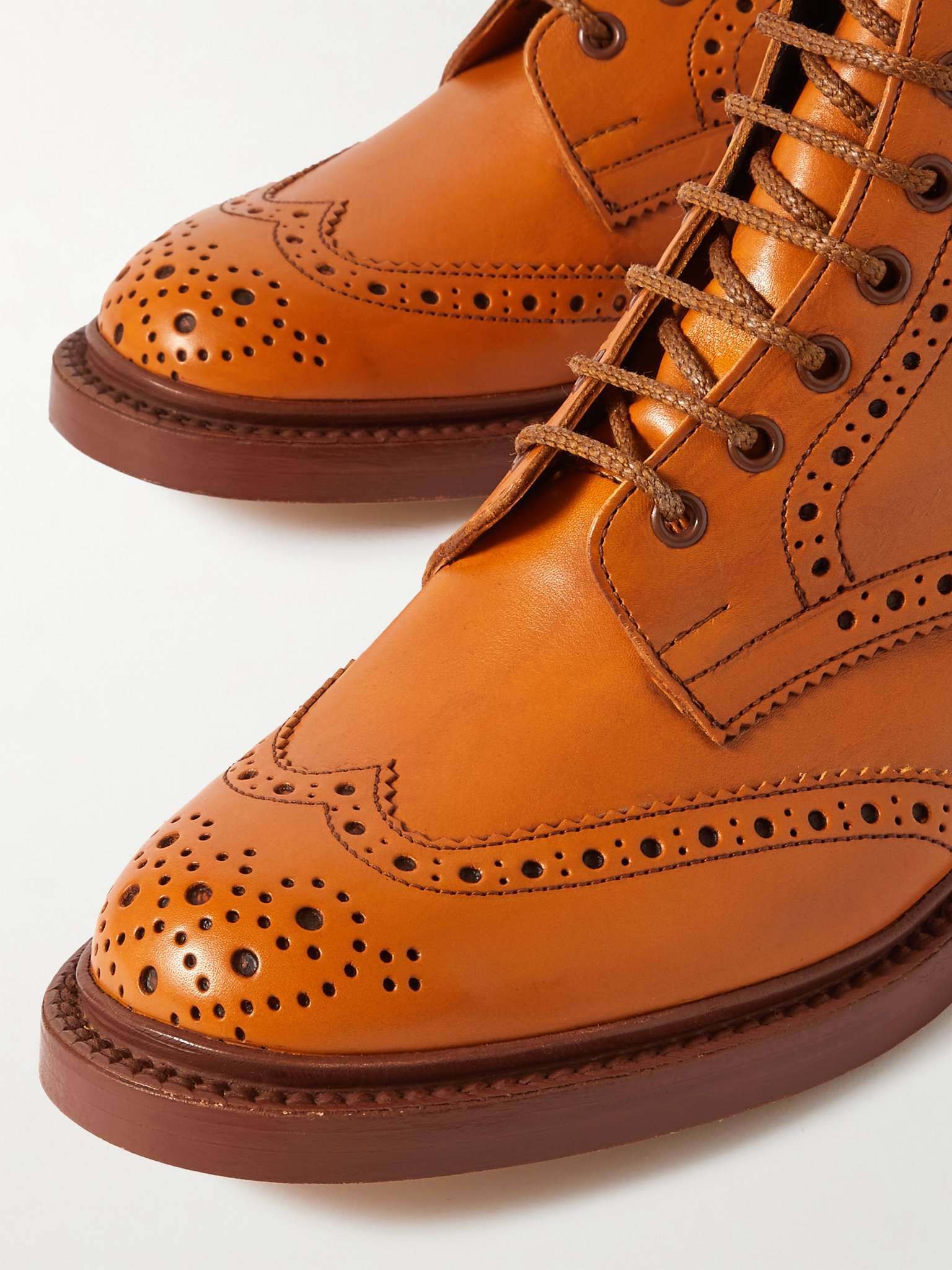 Stow Leather Brogue Boots - 6