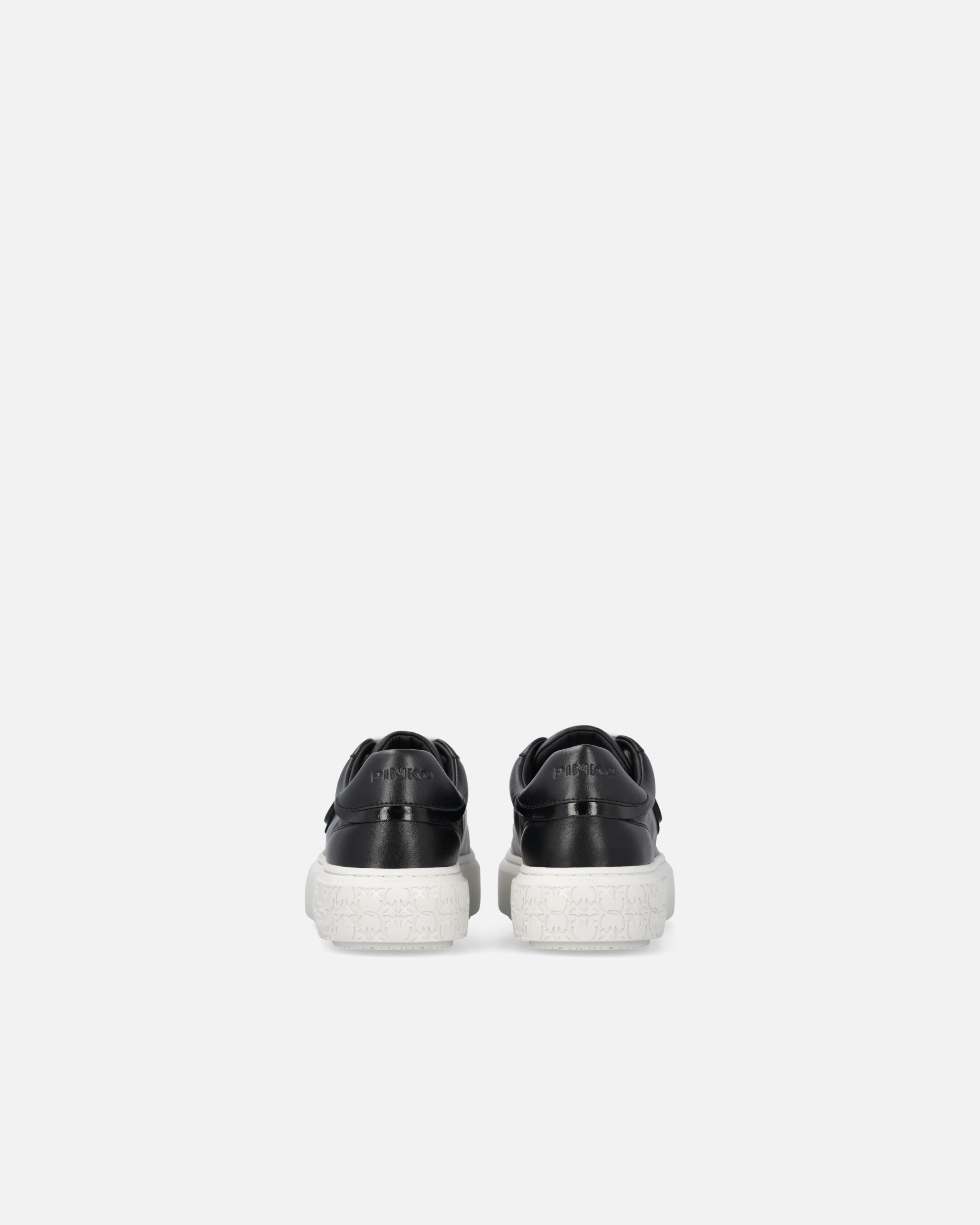 PINKO LEATHER TENNIS SHOES WITH PLATFORM SOLE | REVERSIBLE
