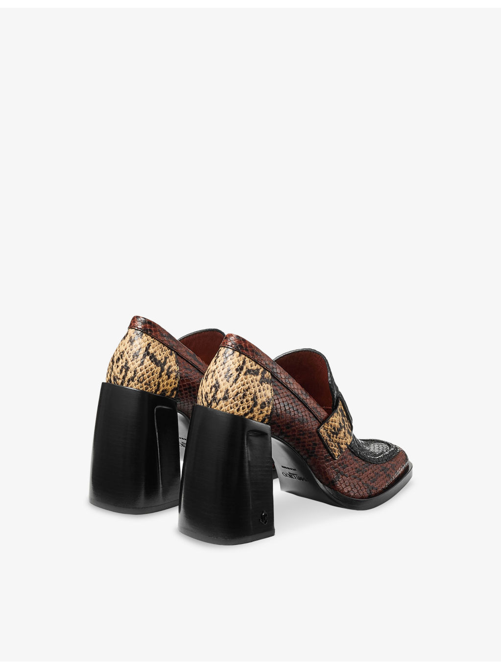 Tylor 95 Triple Snake-Embossed Leather Loafers - 4