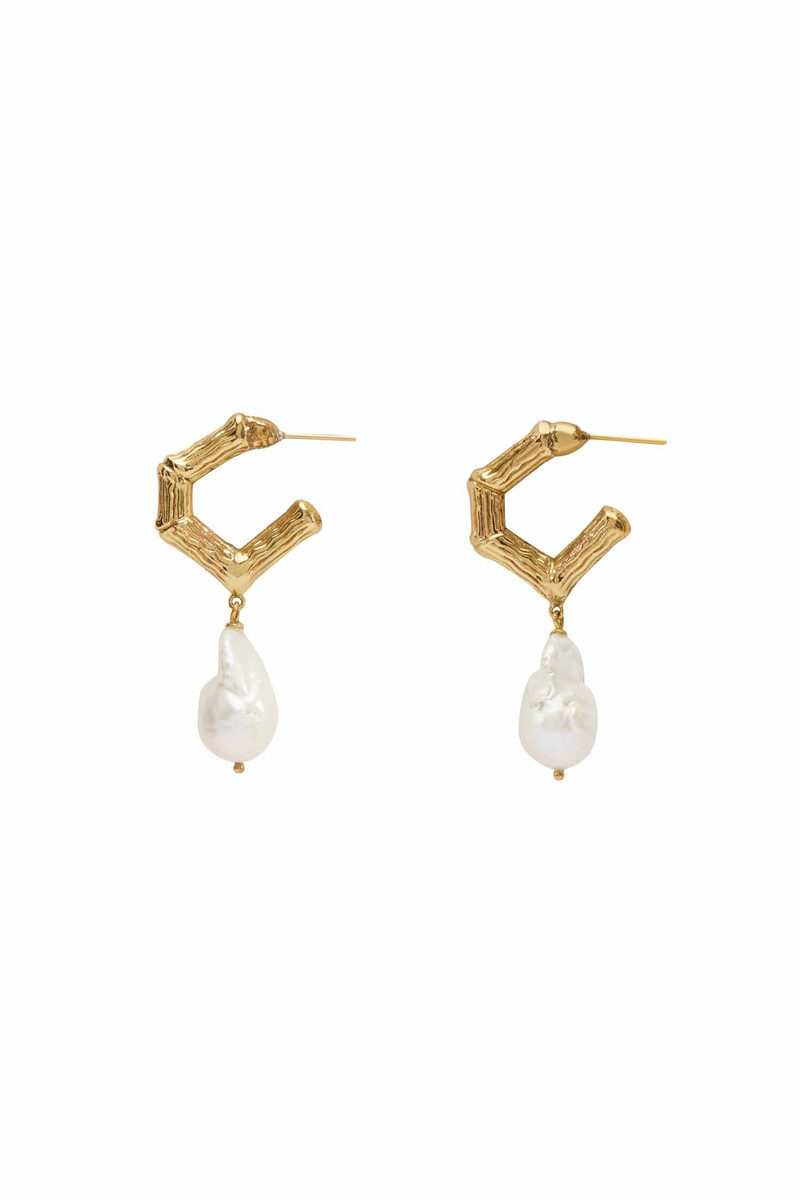 ALÉMAIS Team Spirit Bamboo & Pearl Earrings outlook