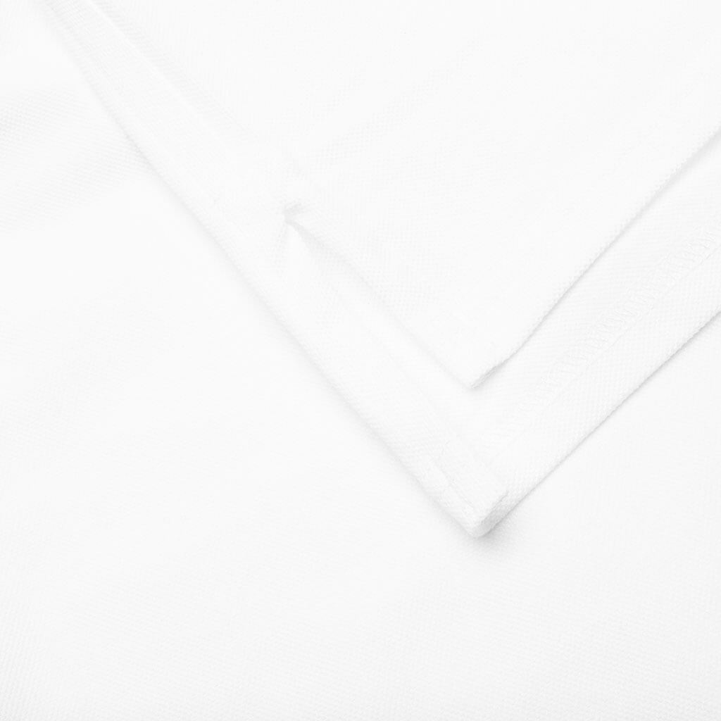 CLASSIC FIT POLO WITH LOGO EMBLEM DETAIL - OPTIC WHITE - 4