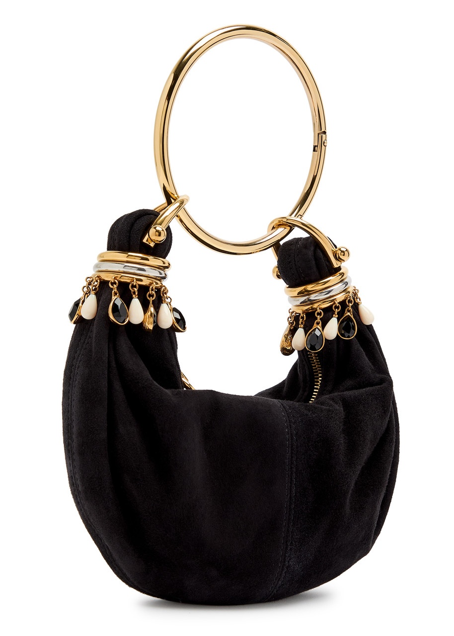 Chloe Bracelet Embellished Suede top Handle bag - 2