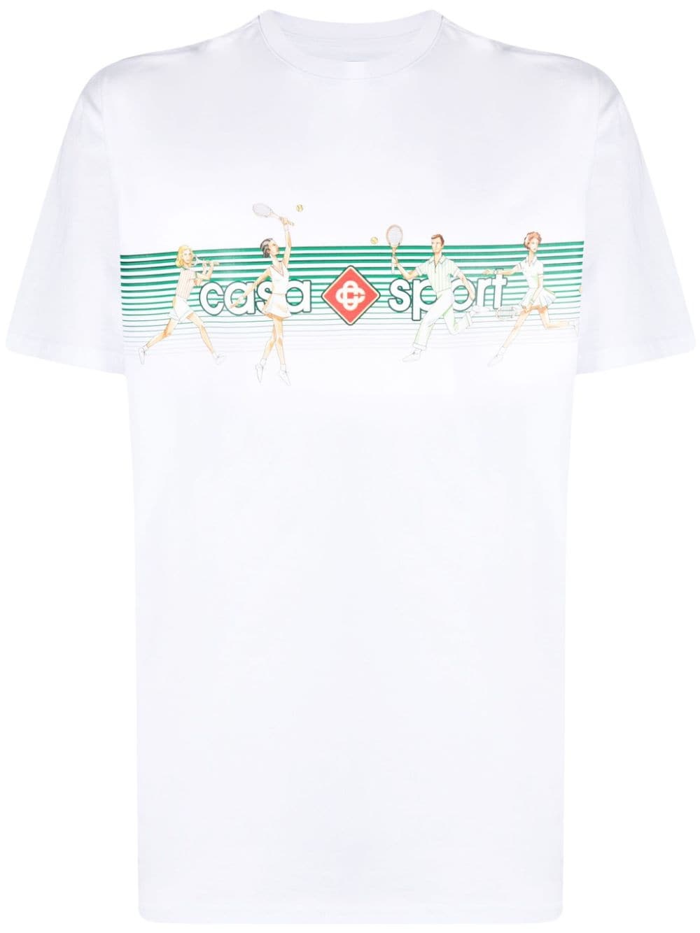 logo-print organic-cotton T-shirt - 1