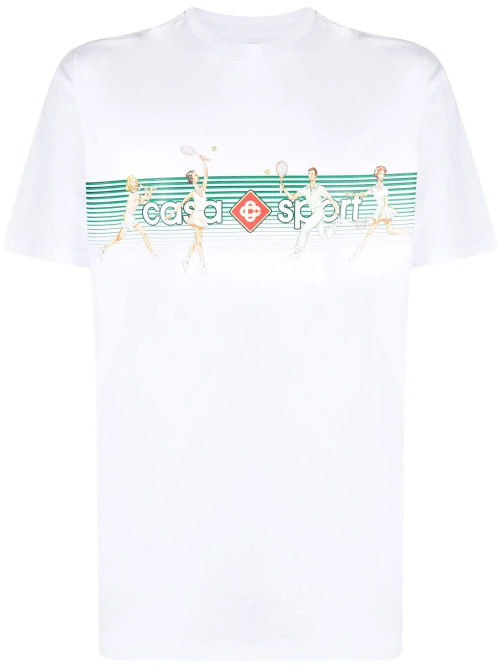 logo-print organic-cotton T-shirt - 1