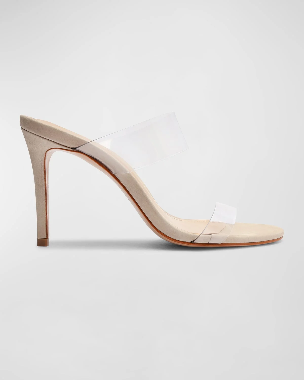 Ariella Strappy See-Through Vinyl Slide High-Heel Sandals - 1