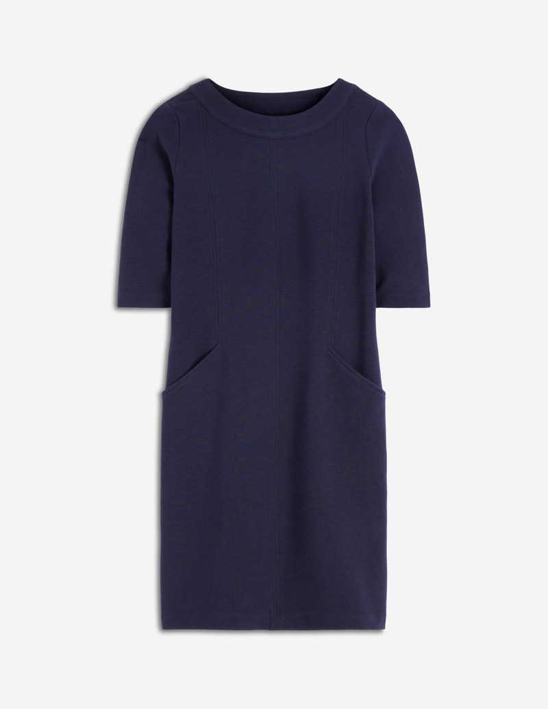 Nessa Ottoman Shift Dress-Navy 1