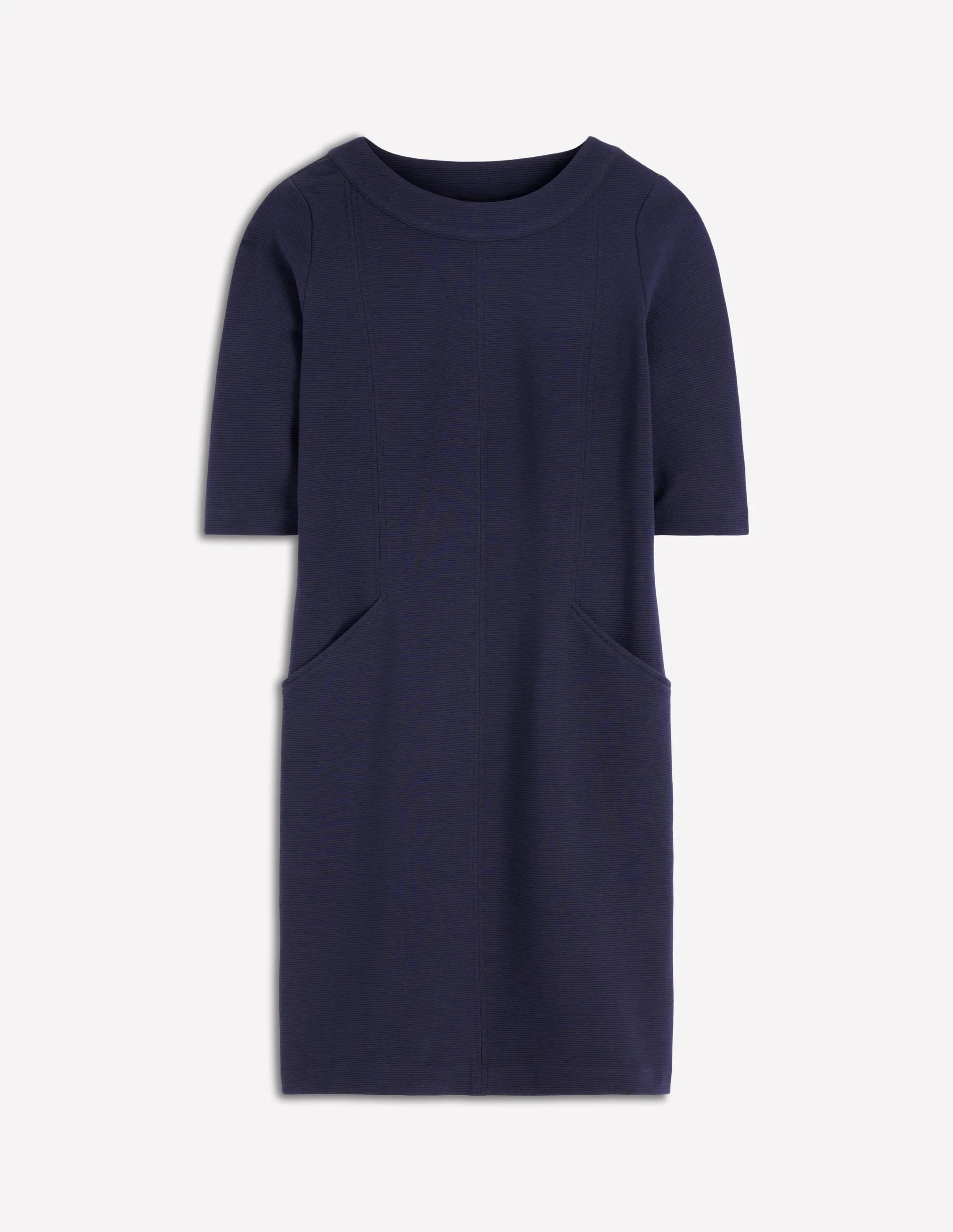 Nessa Ottoman Shift Dress-Navy - 1
