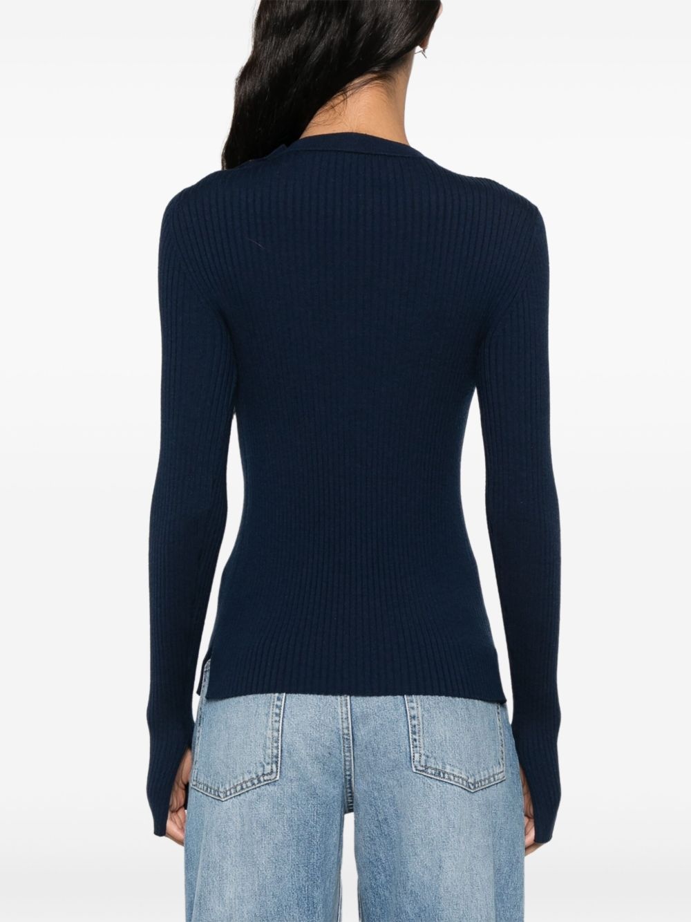 buttoned-shoulder sweater - 4