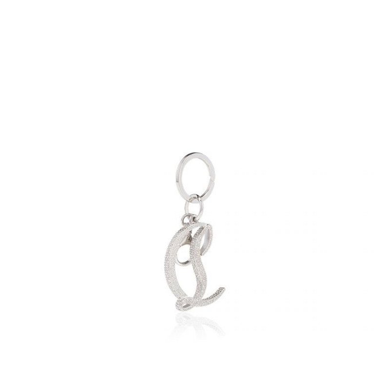 Cl Logo Keyring SILVER/CRYSTAL 3