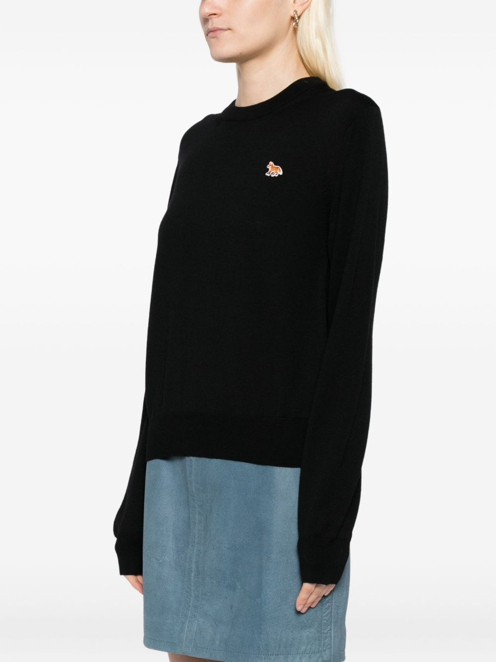 embroidered-logo jumper - 3