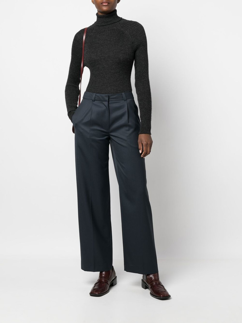 LOW CLASSIC wool-blend straight-leg trousers outlook