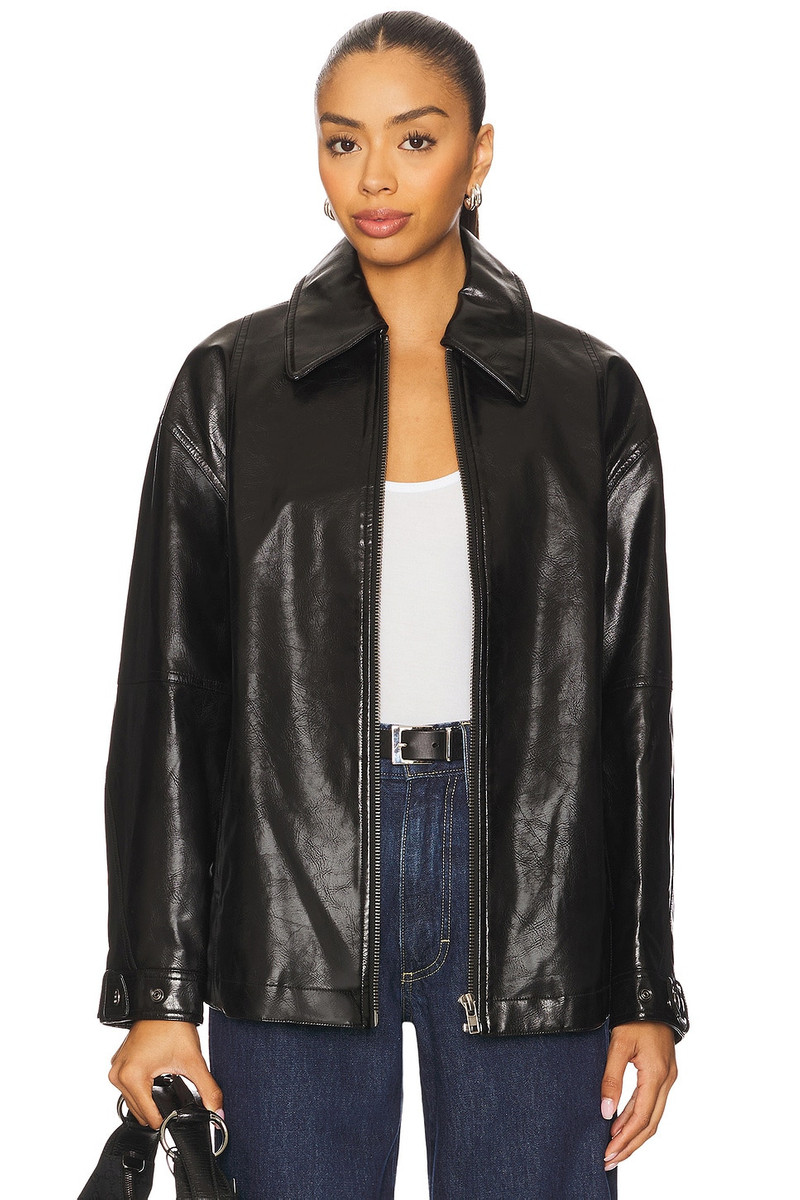 x We The Free Sloane Faux Leather Jacket In Black 1