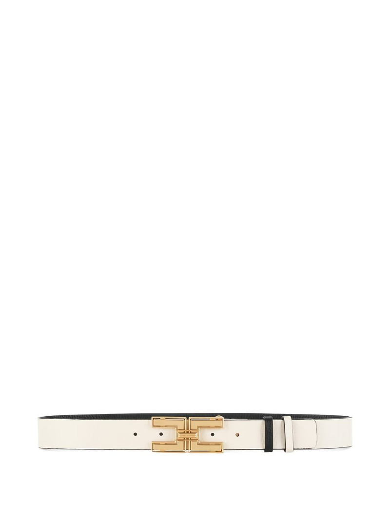 two-tone logo buckle belt 3