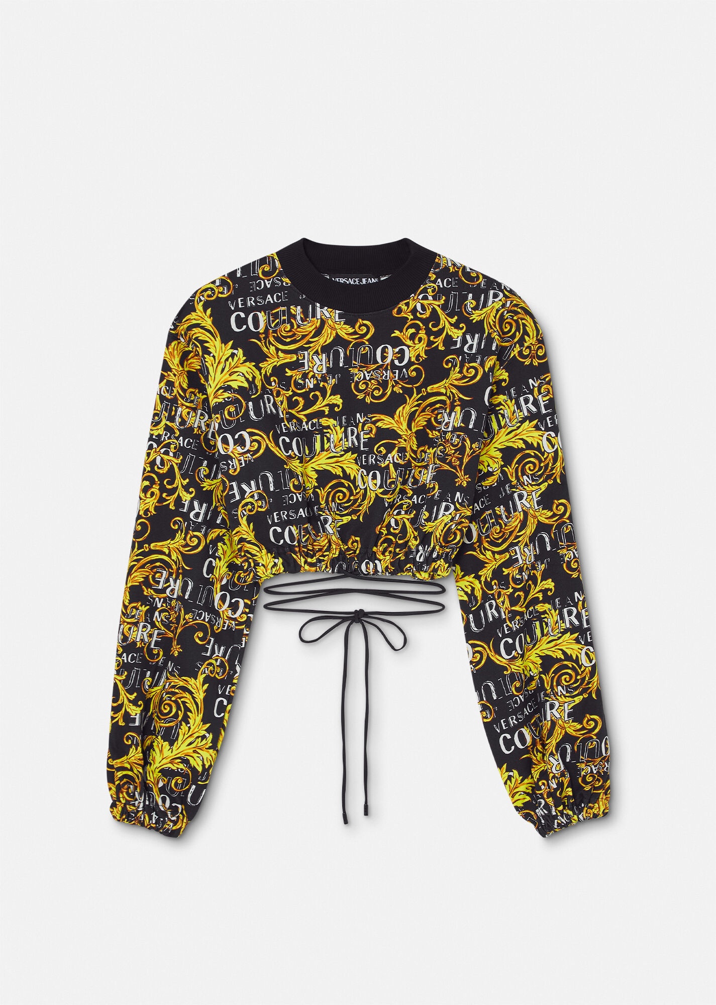Logo Couture Crop Sweatshirt - 1