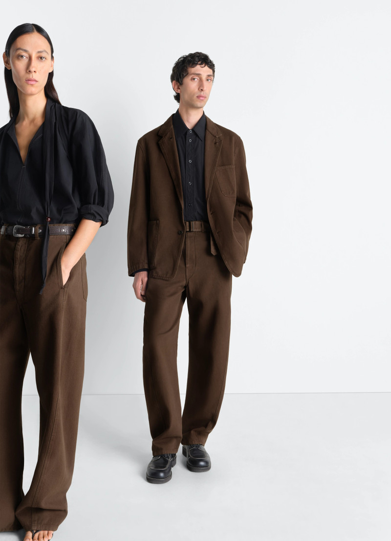 Lemaire TWISTED BELTED PANTS IN DYED HEAVY BROKEN TWILL outlook