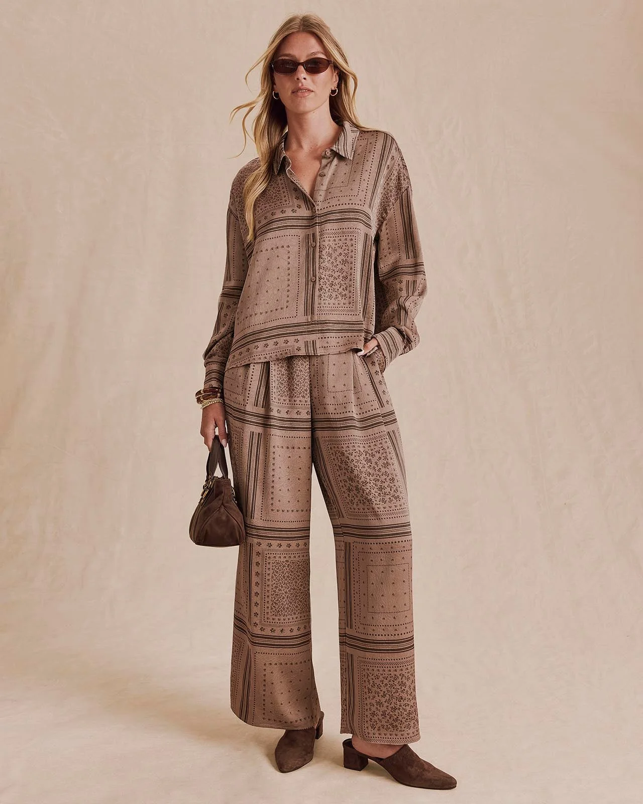 Valerie Pleated Print Pant - 1