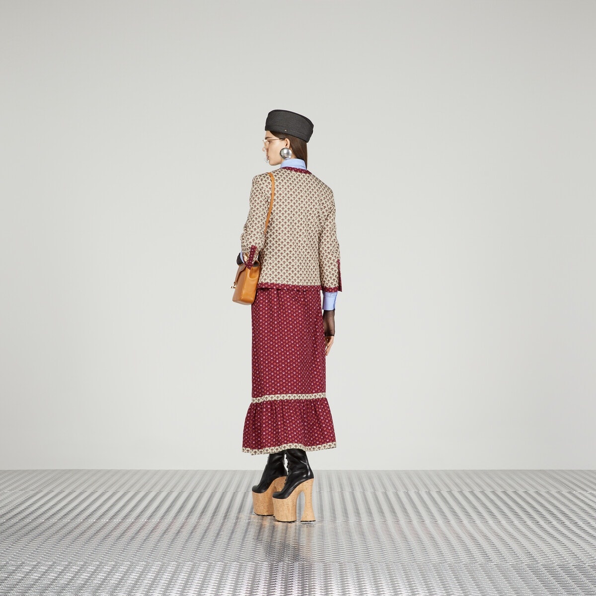Flower print cotton skirt - 3