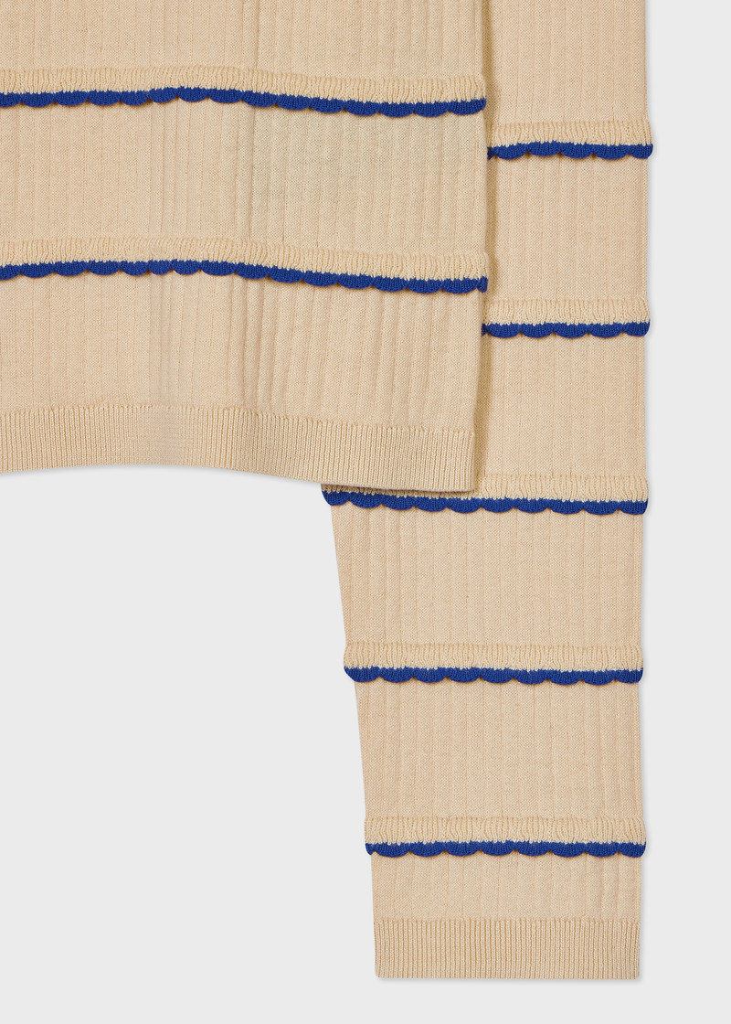 Paul Smith Women's Scallop Trim Ribbed Cardigan outlook