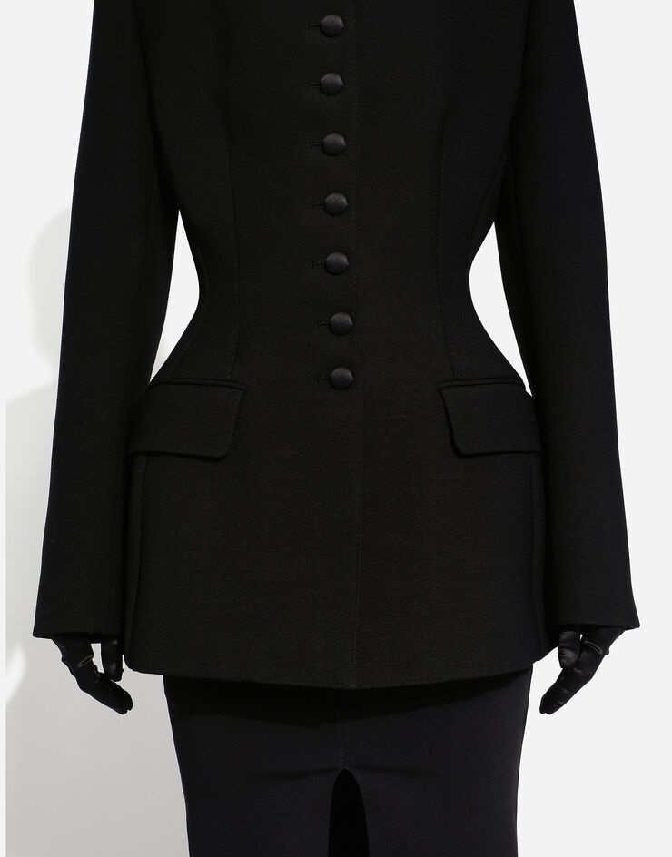 ジャケット Dolce & Gabbana Dolce Gabbana Dolce Single-Breasted Cady Lon Dolce & Gabbana Long single-breasted wool cady Dolce-fit