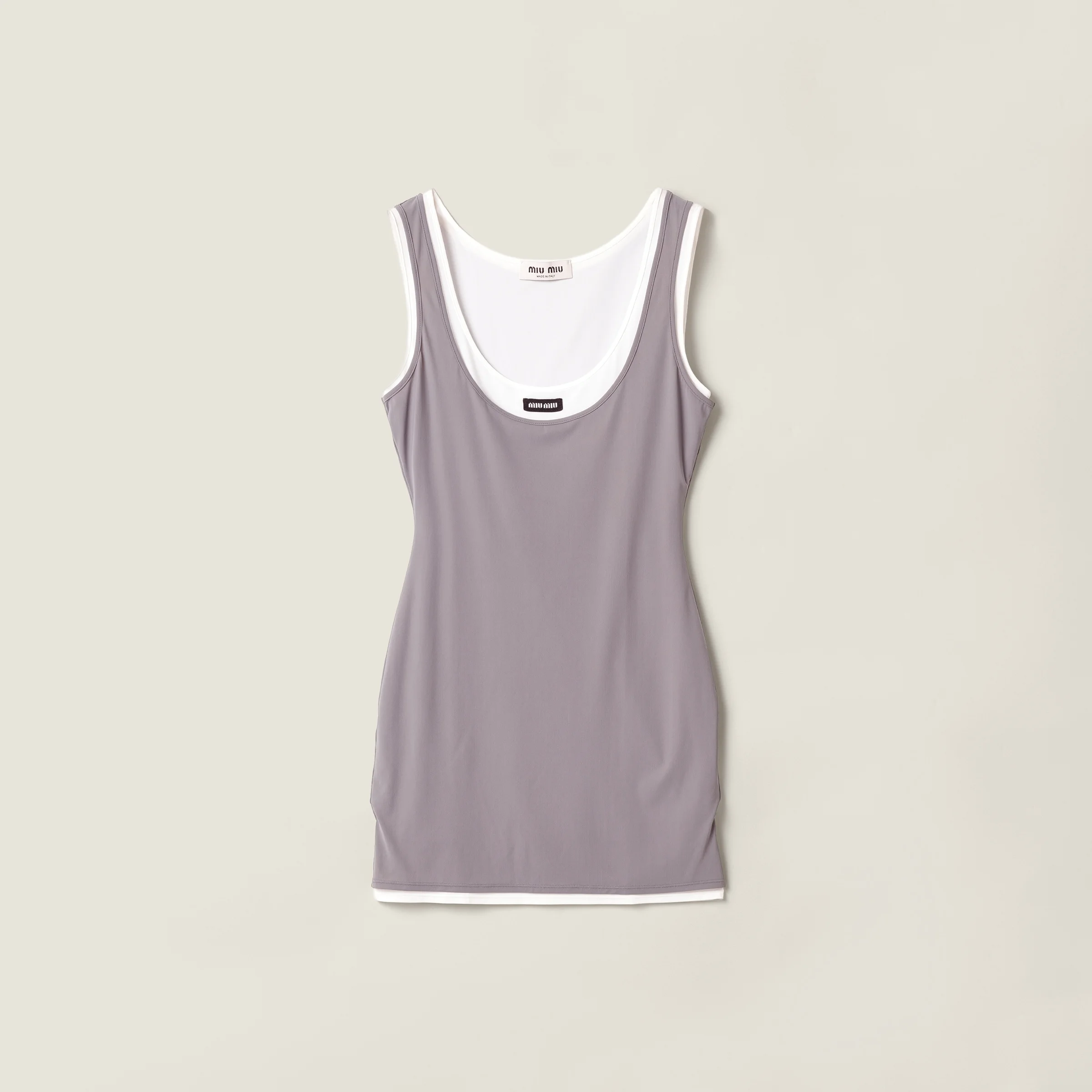 Stretch jersey mini-dress - 1