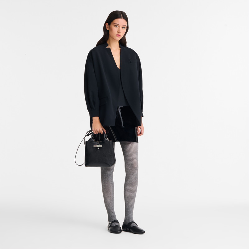 Longchamp Le Roseau S Handbag Black - Leather outlook