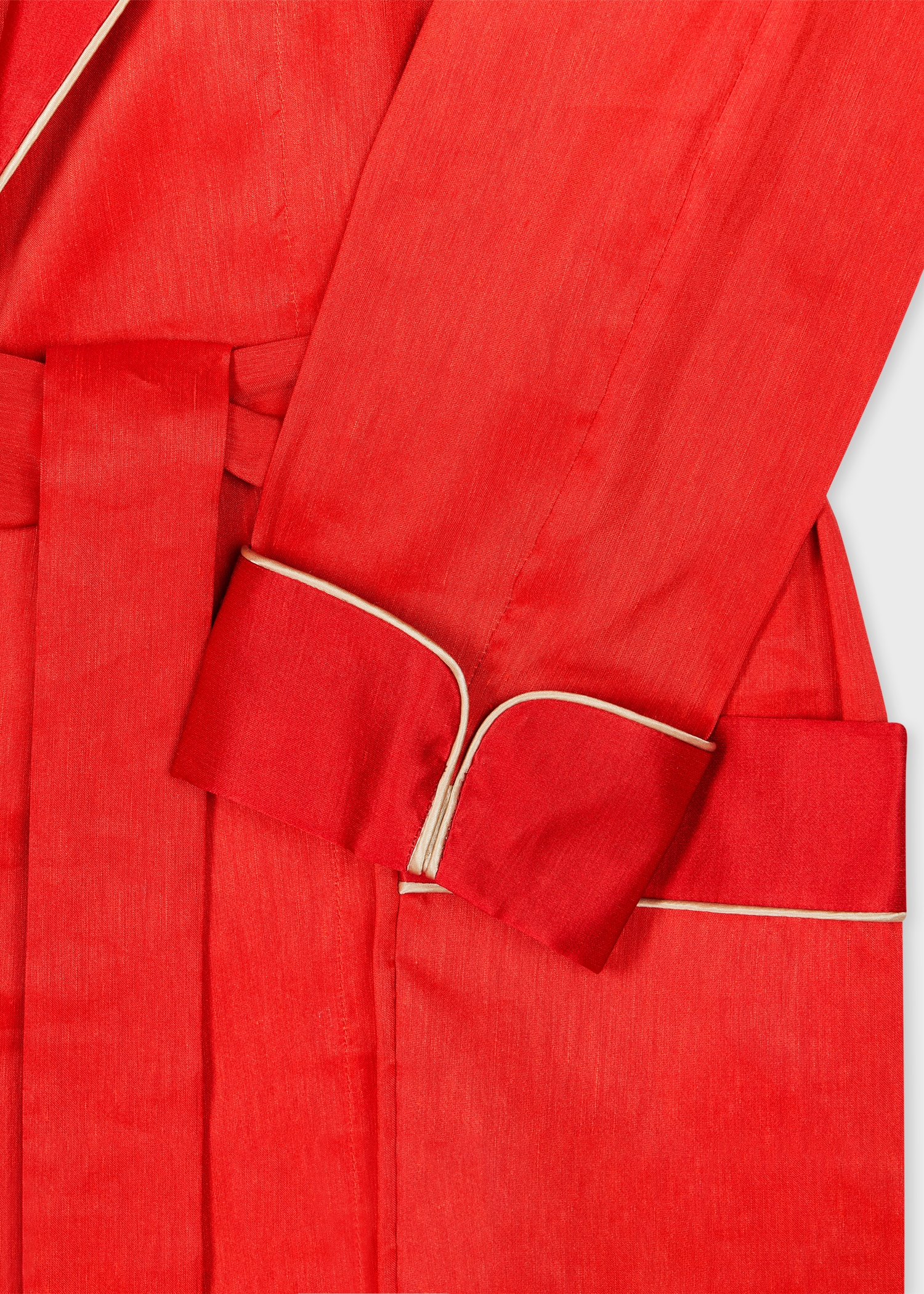 Daniel Hanson For Paul Smith - Red Linen And Silk Dressing Gown - 4