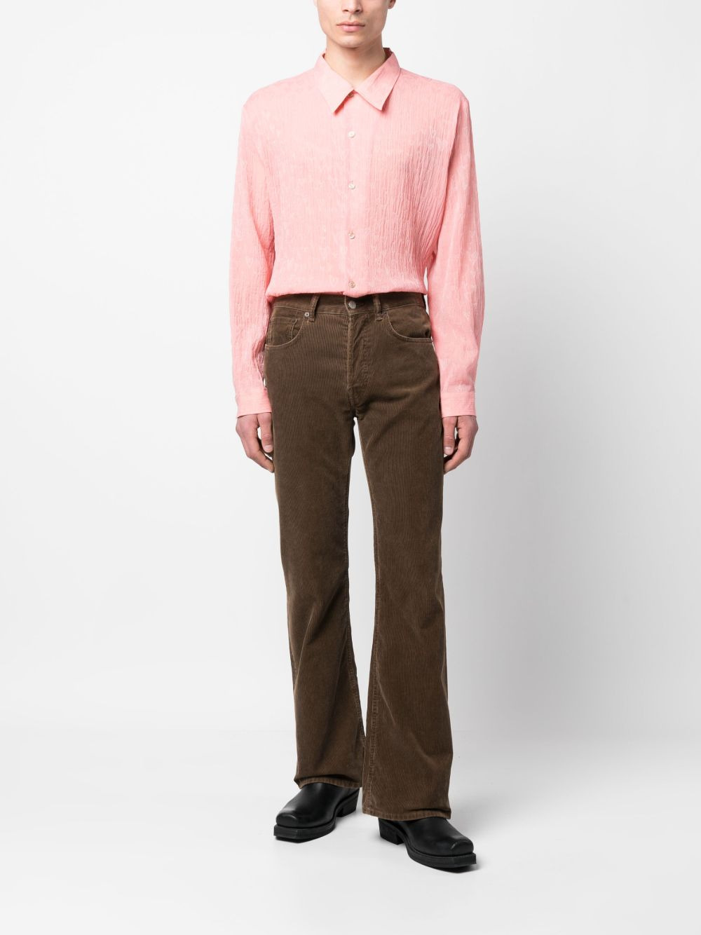 textured cotton-blend shirt - 2