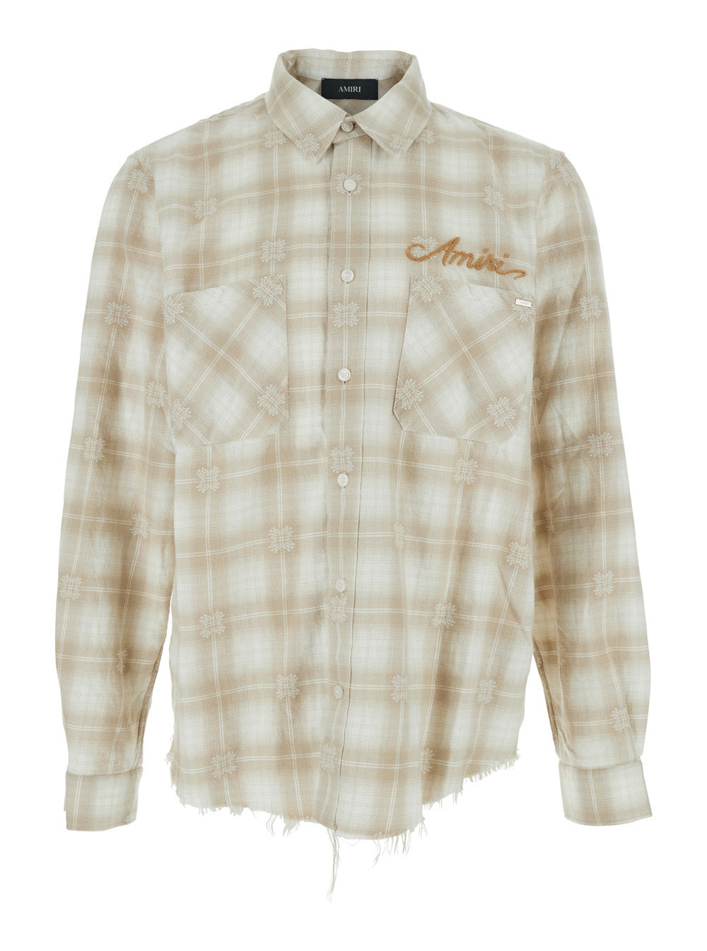 Amiri Men Bleach Bandana Patch Flannel - 1