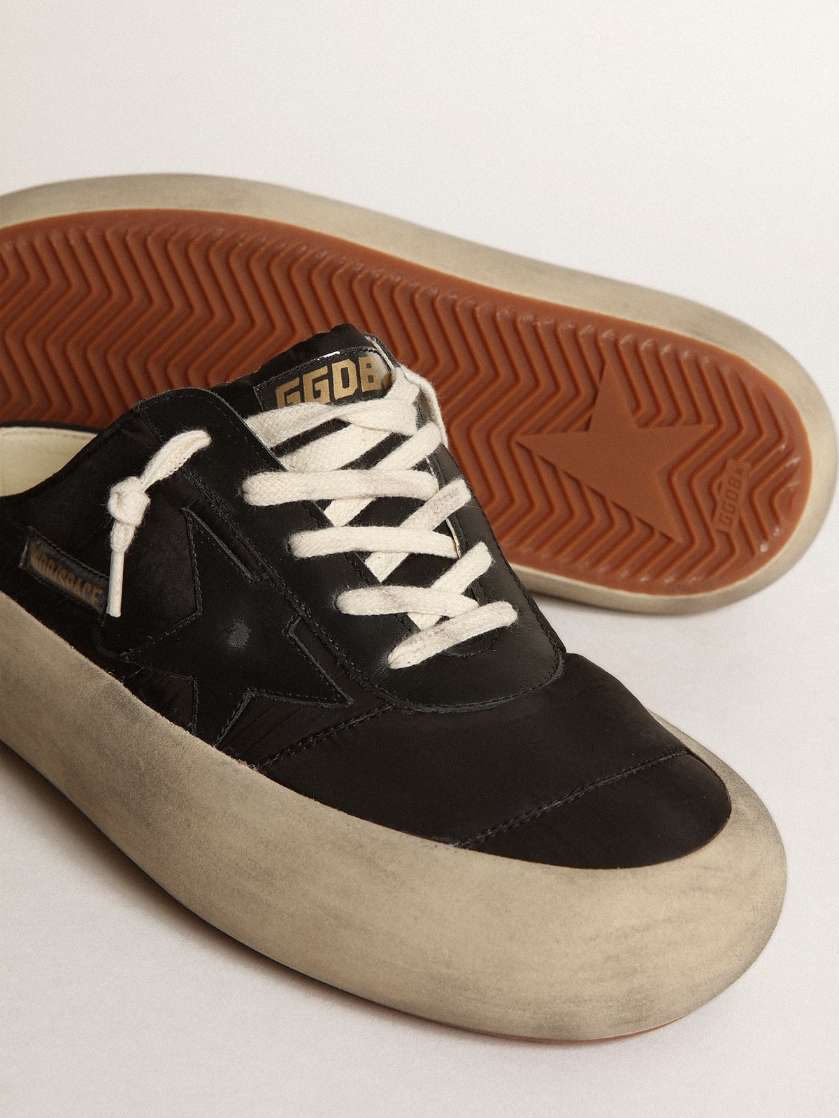 Women's Space-Star Sabots with leather star and shearling lining - 4