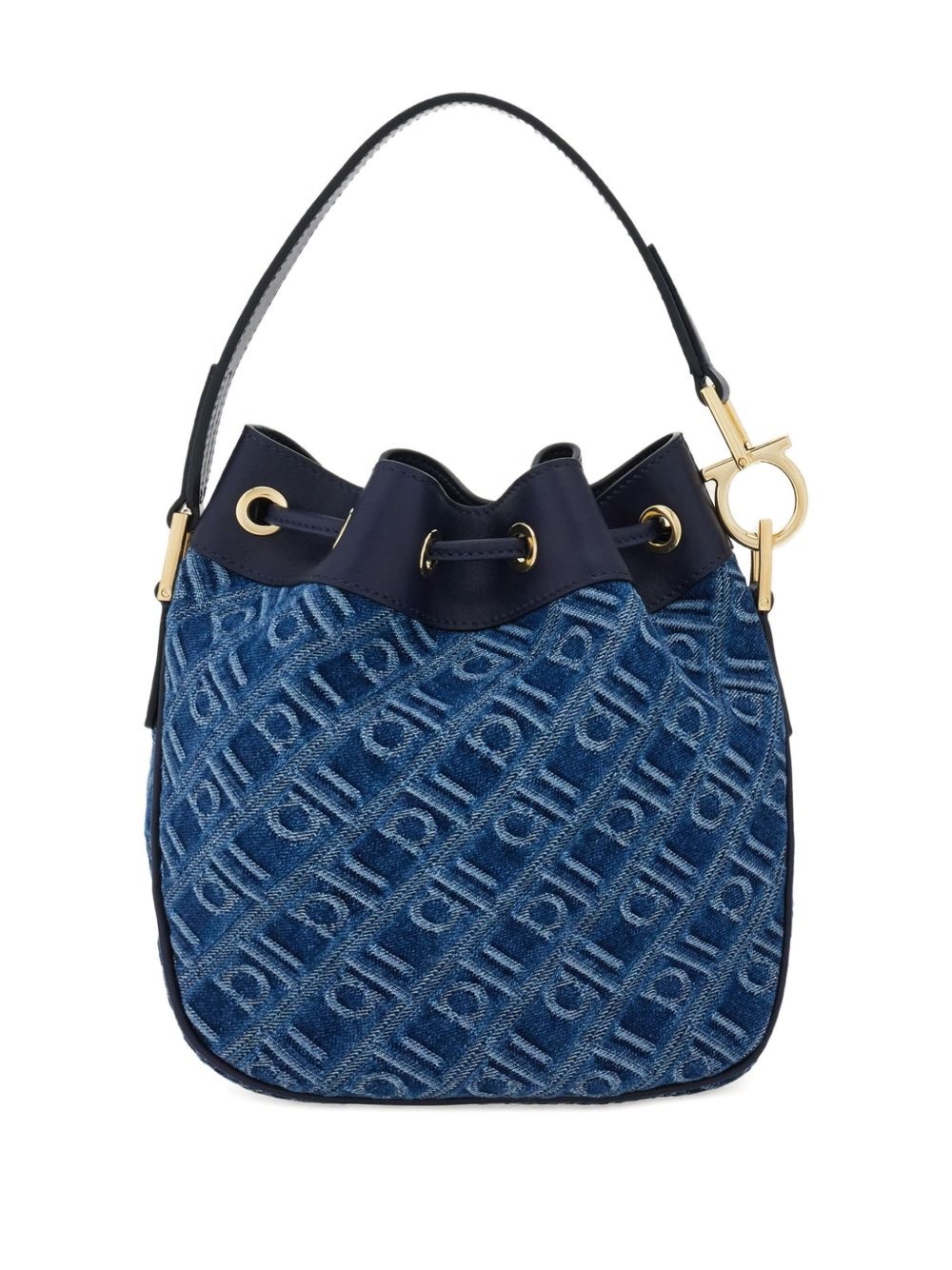 monogram-jacquard bucket bag - 2